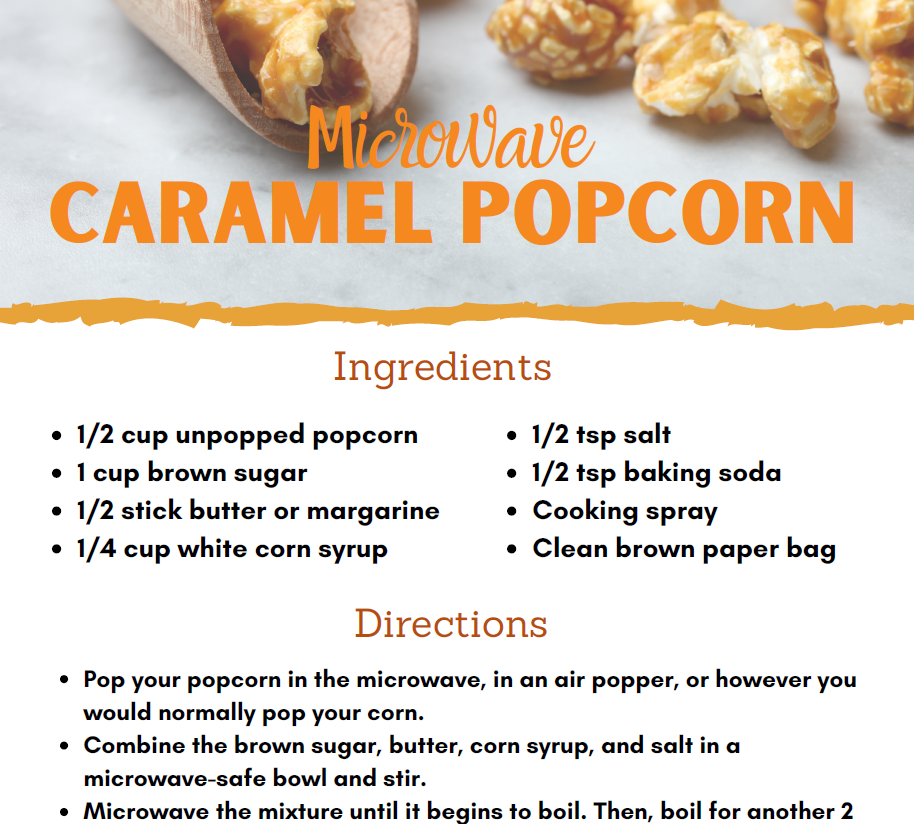 Microwave Caramel Popcorn