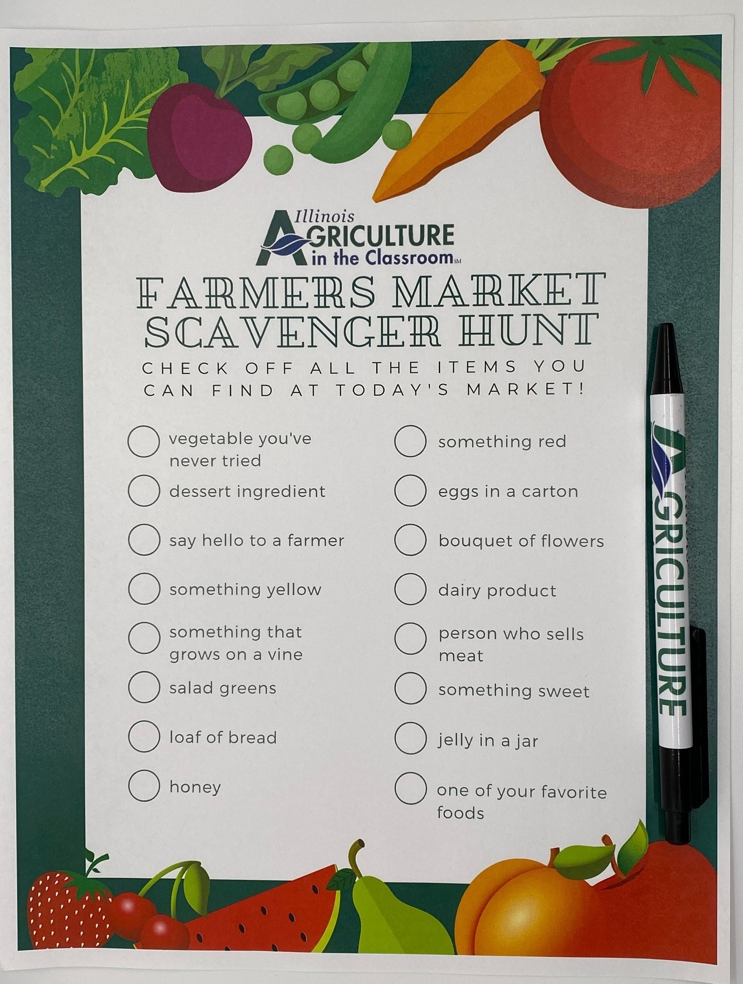 Farmers Market Scavenger Hunt